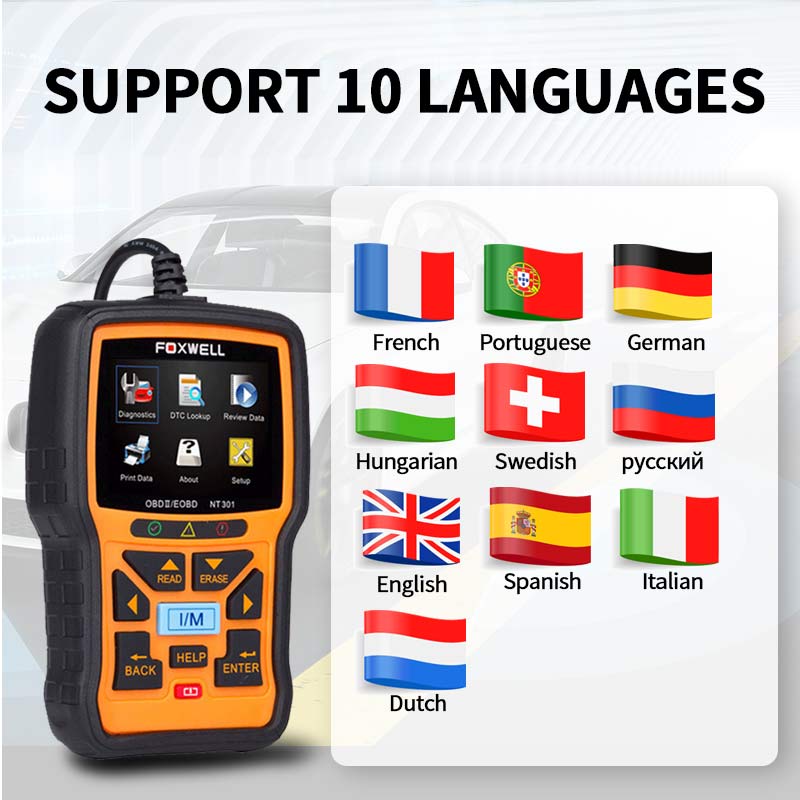 How To Use Foxwell NT301 OBD2 Code Reader - Check Engine Light